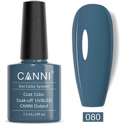Canni 080 Deep Steel Blue Ημιμόνιμο Βερνίκι Νυχιών 7.3ml