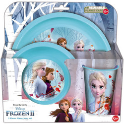 Stor Παιδικό Σετ Φαγητού Frozen II Blue Forest 3τμχ