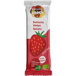 Bioearth Snack Βιολογική Μπάρα Βρώμης Choco Strawberry 60gr