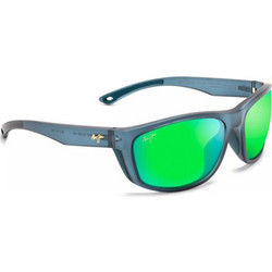 Maui Jim GM869 03 Ανδρικά Γυαλιά Ηλίου Ορθογώνια Κοκάλινα Μπλε με Πράσινο Polarized Φακό