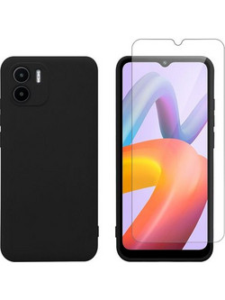Redshield Xiaomi Redmi A2 TPU & Tempered Glass Black Θήκη Κινητού & Προστατευτικό Οθόνης