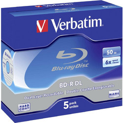 Verbatim - BD-R DL x 5 - 50 GB - storage media