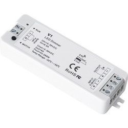GLOBOSTAR(R) 71567 SKYDANCE V1 CORE Dimmer 1CH DC 5-36V 8A 288W Max IP20 - Push Dimming + RF 2.4GHz - M9.7xΠ3.3xΥ1.8cm