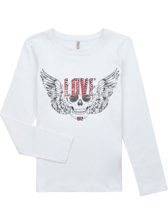 Only Παιδικό T-Shirt Μακρυμάνικο Λευκό 15303244