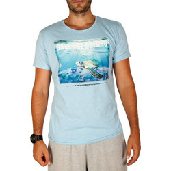 Sublevel T-shirt Save The Oceans Light Blue W22423-LBL