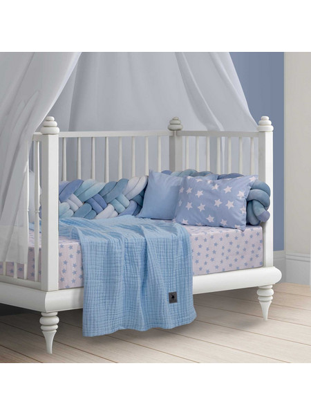 Greenwich Polo Club 2995 Κουβέρτα Κούνιας Πικέ 105x150 Γαλάζια
