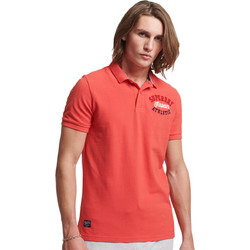 Superdry Vintage Superstate Ανδρική Αθλητική Μπλούζα Polo Ροζ M1110349A-8TK