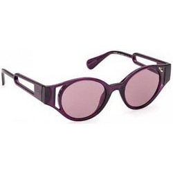 Max & Co CO0069 81y Γυναικεία Γυαλιά Ηλίου Στρογγυλά Μεταλλικά Καφέ με Ροζ Polarized Φακό