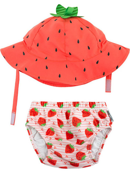 Zoocchini Strawberry Σετ Βρεφικό Μαγιό για Κορίτσι Κόκκινο ZOO12012