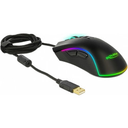 DeLOCK 12670 Ενσύρματο Gaming Ποντίκι RGB 10000 DPI Black
