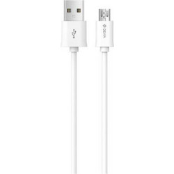 Devia Καλώδιο Σύνδεσης Usb 2.0 EC081 Usb A σε Micro Usb 1m Smart Λευκό