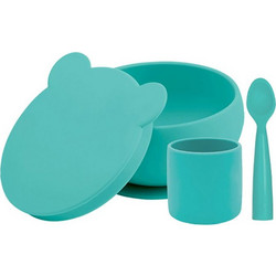 Minikoioi Βρεφικό Σετ Φαγητού Σιλικόνης BLW Aqua Green 3τμχ