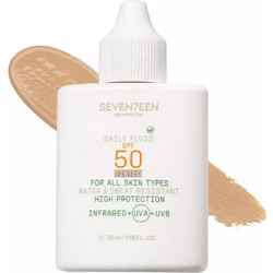 Seventeen Daily Fluid Αντηλιακή Κρέμα Προσώπου Αντιγηραντική με Χρώμα SPF50 35ml