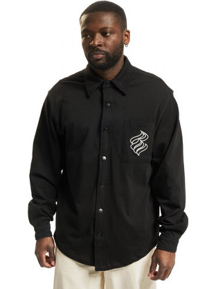 Rocawear Ανδρικό Πουκάμισο Μακρυμάνικο Μαύρο RWST001-00007