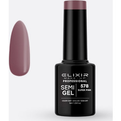 Elixir Semigel 578 Super Pink Ημιμόνιμο Βερνίκι Νυχιών 5ml