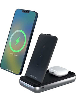 Satechi Duo Wireless Power Bank 10000mAh 10W με Θύρα USB-C Black