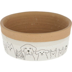 KERBL Κεραμικό Μπολ Σκυλου Hungry 1750 ml white / brown
