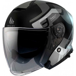 MT Thunder 3 SV Jet B2 Silton Matt Grey / Black Κράνος Μηχανής Jet 1450gr