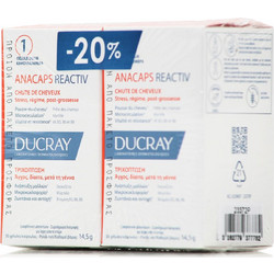 Ducray Anacaps Reactiv Συμπλήρωμα Διατροφής κατά της Τριχόπτωσης 2x30 Κάψουλες