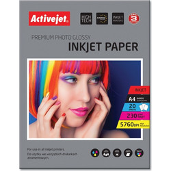 Activejet AP4-230G20 photo paper for ink printers A4 20 pcs