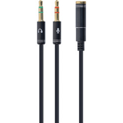 Gembird !Adapter audio stereo 3.5mm mini Jack/4PIN/ audio cable 0.2 m 2 x 3.5mm Black
