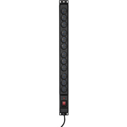 Activejet COMBO 12 socket power strip 3m black