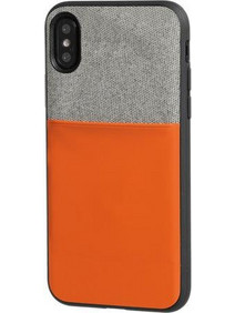 APPLE iPHONE X ΘΗΚΗ ΚΙΝΗΤΟΥ DUO POCKET ΓΚΡΙ-ΠΟΡΤΟΚΑΛΙ ΜΑΓΝΗΤΙΚΗ SILVER LINE