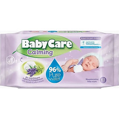 BabyCare Calming Μωρομάντηλα Χωρίς Οινόπνευμα & Parabens με Λεβάντα 63τμχ