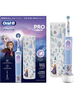 Oral-B Kids Frozen Vitality Pro Παιδική Ηλεκτρική Οδοντόβουρτσα με Χρονομετρητή & Θήκη Ταξιδίου