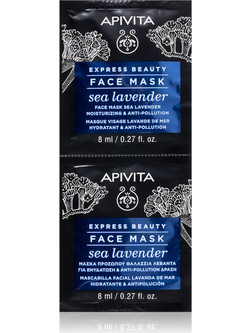 Apivita Sea Lavender Anti-Pollution Κρεμώδης Μάσκα Προσώπου για Ενυδάτωση 2x2ml
