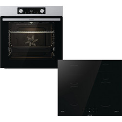 Gorenje Φούρνος Ηλεκτρικός Άνω Πάγκου 77lt 59.5cm BO6737E02X με Επαγωγικές Εστίες GI641BSC