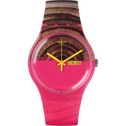 Swatch Woodkid Γυναικείο Ρολόι με Πολύχρωμο Καουτσούκ Λουράκι SUOP703