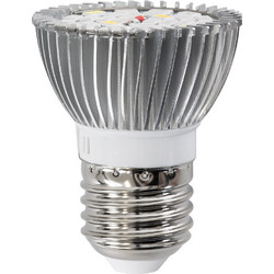 GloboStar(R) 79691 Σποτ LED E27 MR16 28W 300lm 120 AC 220-240V IP20 Grow Light Full Spectrum - LED Σποτ Ανάπτυξης Φυτών για Κάλυψη Επιφάνειας 0.6m x 0.6m Πλήρους Φάσματος Φ5 x Υ6cm - Μωβ, Μπλε & Κόκκι