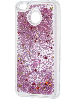 Θήκη Huawei Y6 2018 / Y6 Prime 2018 / Honor 7A Forcell Liquid Glitter Sand & Stars TPU -Pink