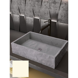 Sanitec Lithos 203 Επικαθήμενος Νιπτήρας Μπάνιου 40.5x40.5x13cm Μπεζ 152-203OCRA