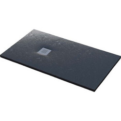 Sanitec A403 Ντουζιέρα Flat Stone Karisto Ανάγλυφη (Πέτρινη Υφή) 180x90x45cm - 28 Anthracinte