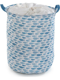 Καλάθι για τα Βρώμικα Ρούχα Versa Aqua 38 x 48 x 38 cm
