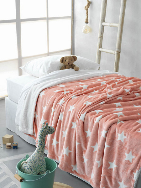 Palamaiki Stars Κουβέρτα Κούνιας Fleece 110x140 Ροζ