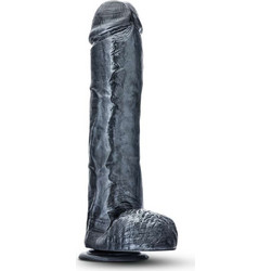 Blush Jet Onyx Carbon Metallic Ρεαλιστικό Dildo με Βεντούζα & Όρχεις 29cm Μαύρο