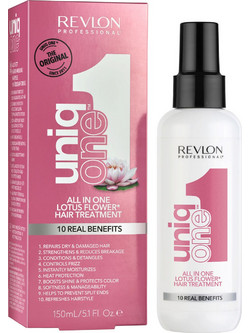 Revlon Uniq One All In One Lotus Flower Spray Μαλλιών για Όγκο Επανόρθωση Φριζάρισμα & Ψαλίδα 150ml