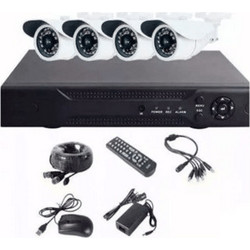 Σετ Καταγραφικό Ασφαλείας με 4 Έγχρωμες Αδιάβροχες Κάμερες CCTV DVR AHD Full HD 1080