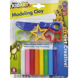 Kid Art Πλαστελίνη & 3 Καλούπια