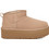 UGG Classic Ultra Mini Platform Γυναικεία Μποτάκια Πλατφόρμα Suede Μπεζ με Γούνα 1135092-SAN