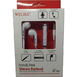 Welike WK800 Handsfree Earbud 3.5mm White