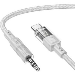 Data cable Hoco Upa27 Jack 3.5mm Male to Type-C Male 1,2m Braided Grey