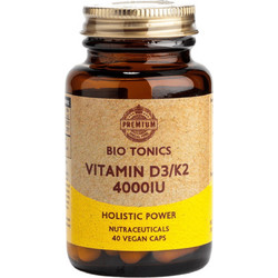 Bio Tonics Vitamin D3/K2 4000iu 40 Κάψουλες