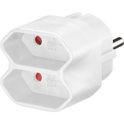 GOOBAY αντάπτορας ρεύματος 51000, 2x Euro, 230V 2.5A, λευκός