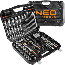NEO TOOLS Καστάνια με Καρυδάκια 1/2" 3/8" 1/4" & Κλειδιά σετ 219τεμ 10-076