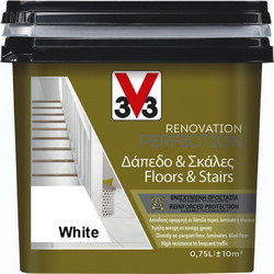 V33 Renovation Perfection Floors & Stairs Χρώμα Πλακιδίων White Satin 0.75lt