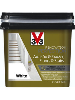 V33 Renovation Perfection Floors & Stairs Χρώμα Πλακιδίων White Satin 0.75lt